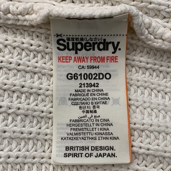 SUPERDRY cotton cardigan knit like new - Picture 7 of 11
